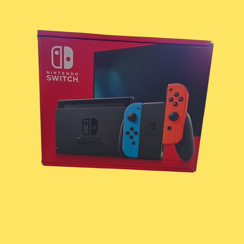 Nintendo Switch Console with Neon Blue & Neon Red Joy-Con
